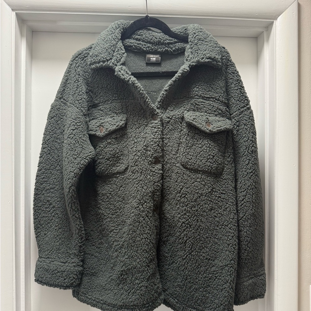 32 Degrees Women's Sherpa Jacket - Dark Green